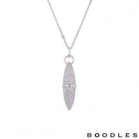 Boodles White Gold Diamond Velocity Pendant